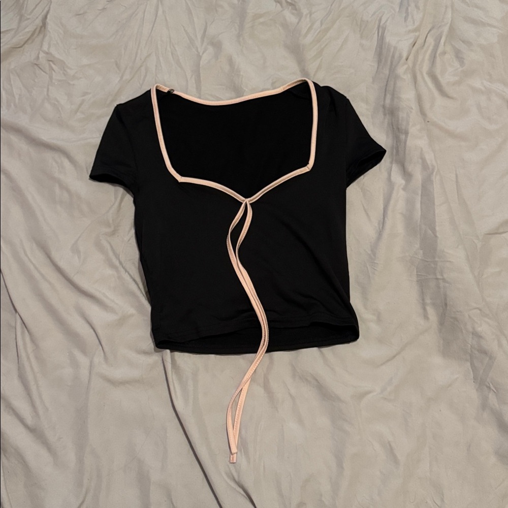 Black Top with Pink Trim